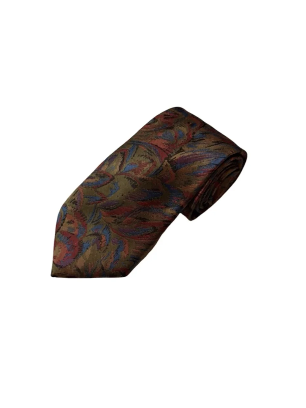 Pierre Balmain Paris Silk Tie Abstract Floral Multicolor Vintage Luxury